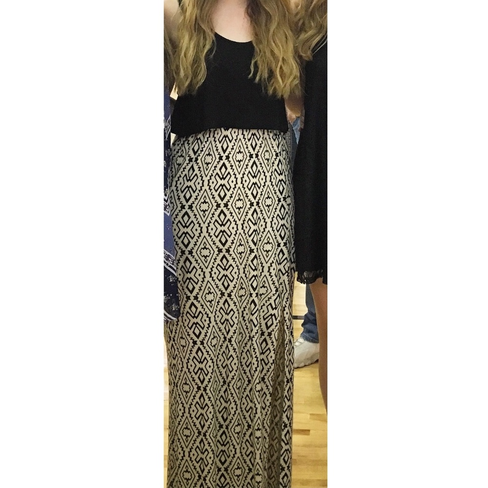 Black and cream dress